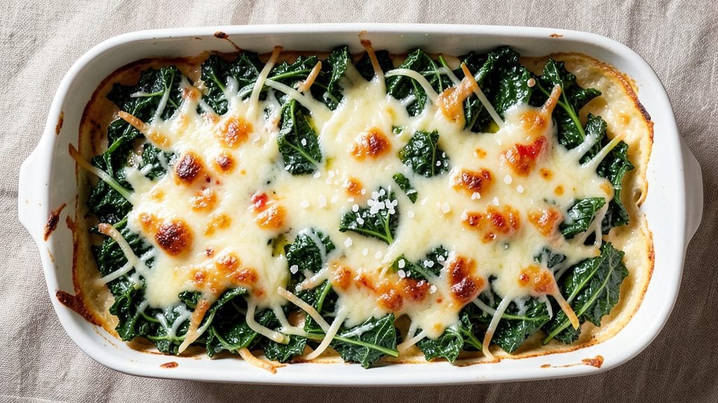Amy's 3 Cheese Kale Bake Copycat Recipe: Melty Triple Cheese & Crispy Top Bites