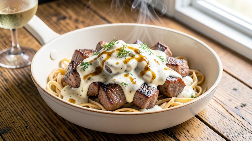 Beef Stroganoff Recipe with Philadelphia Cream Cheese: Ultra-Creamy Mushroom Sauce in One Pan