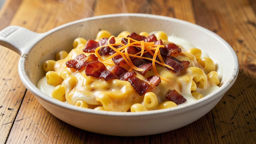 Bob Evans Macaroni and Cheese Recipe: Bistro-Style Cheese Sauce With Bacon Crunch