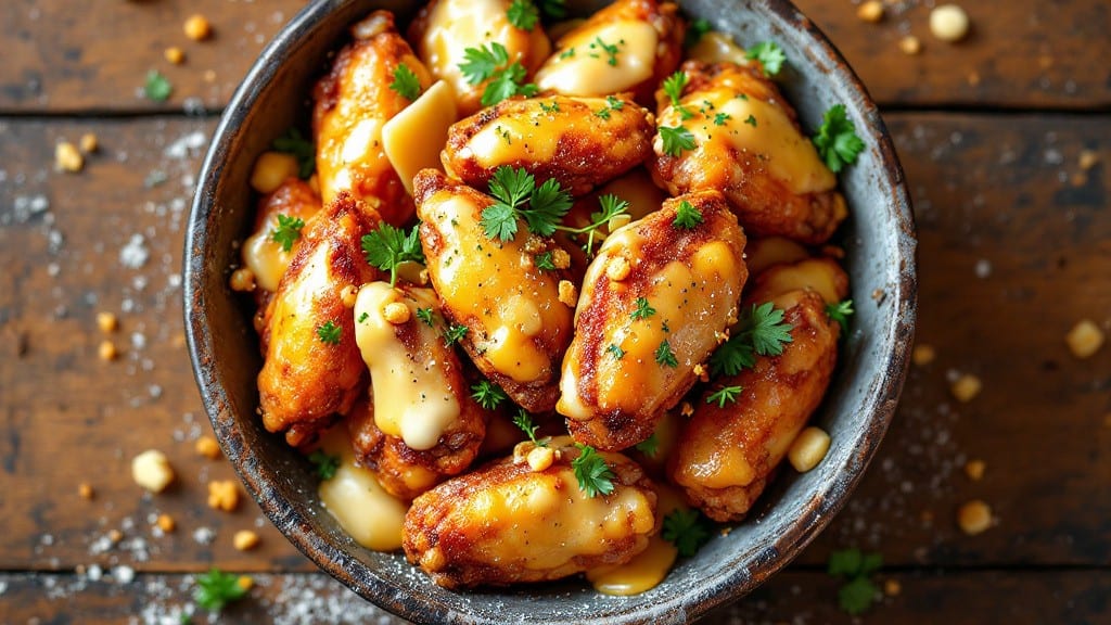 Cheese Wings Recipe: Crispy-Fried Bites with Gooey Provolone Rivers