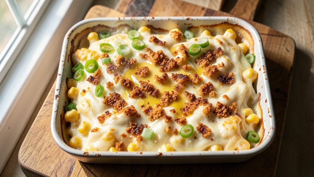 Corn Casserole With Velveeta Cheese Recipe: One-Dish Creamy Crunch With Buttery Breadcrumbs