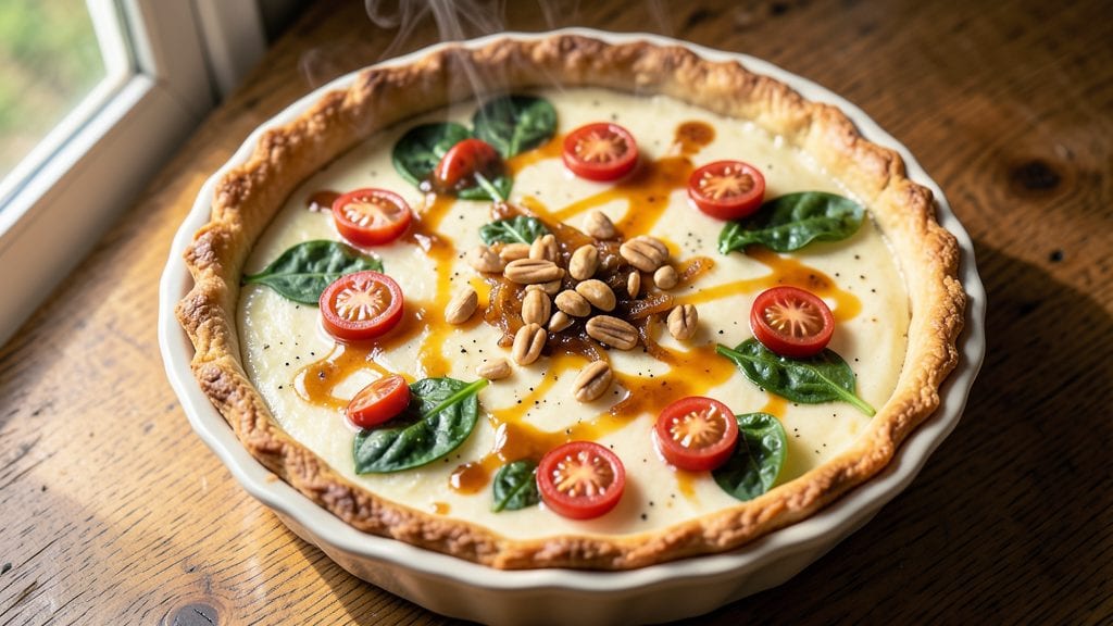 Magnolia Three Cheese Quiche Recipe: Golden Crust, Melty Cheese Layers