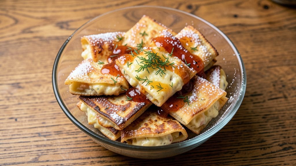 Old Fashioned Cheese Blintz Recipe: Fluffy Pancake Layers Stuffed With Cream Cheese Delight