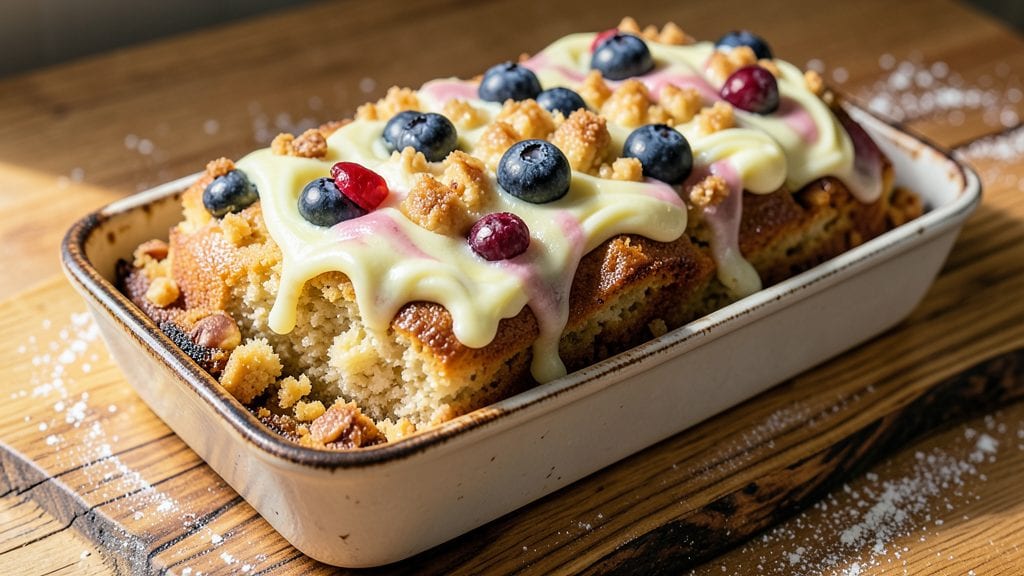 Sherry's Blueberry Cream Cheese Crumb Cake Recipe: Vanilla-Infused Layers With Bursting Berries